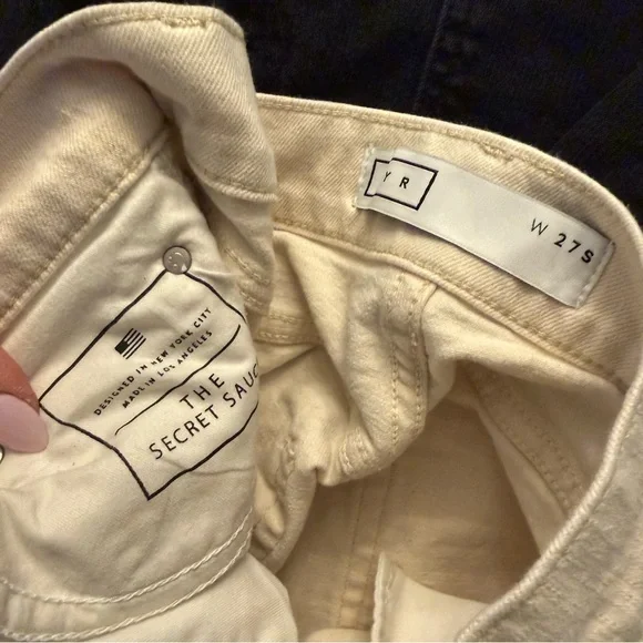 AYR • The Secret sauce high rise straight leg jeans ecru cream - 27 short - Picture 6 of 7